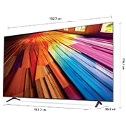 Vista frontal del TV LG UHD, UT80
